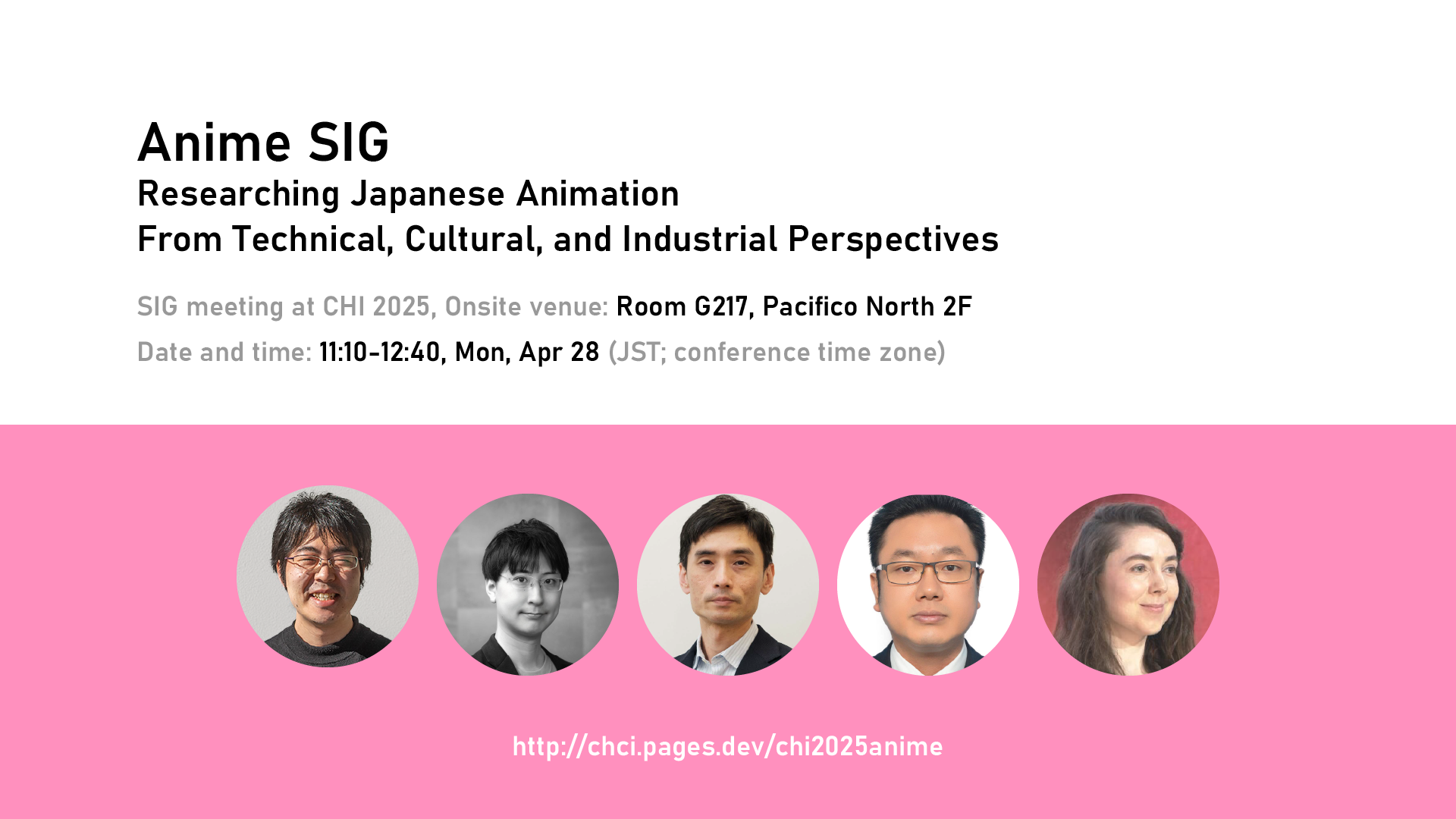 ACM CHI 2025: Anime SIG – Researching Japanese Animation From Technical, Cultural, and Industrial Perspectives